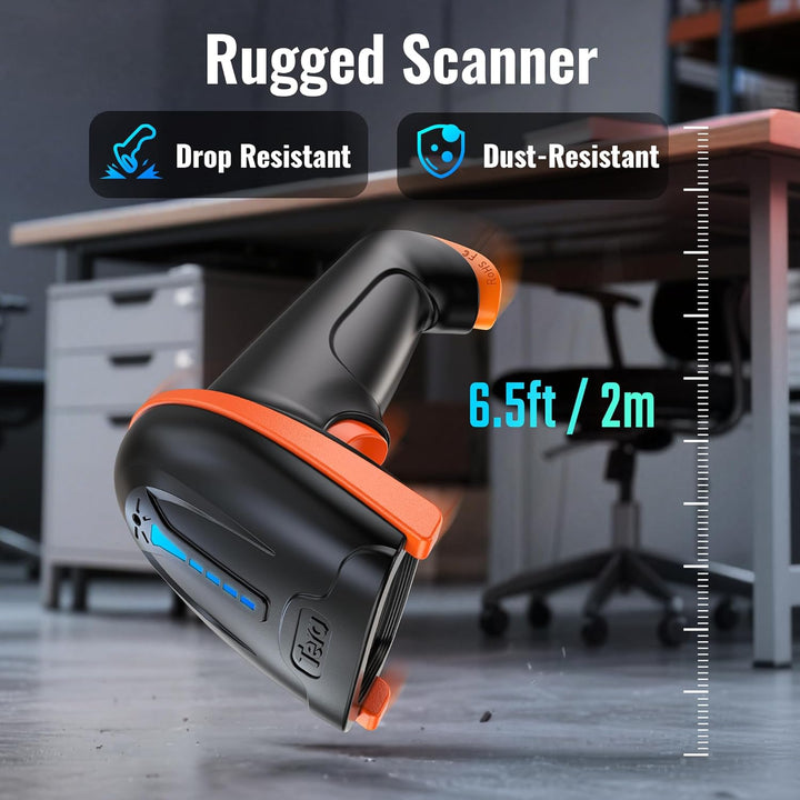 Tera Barcode Scanner 1D 2D QR Wireless Kabellos 2,4 GHz + Wired USB 2,0 Kabelgebunden Handscanner Ba