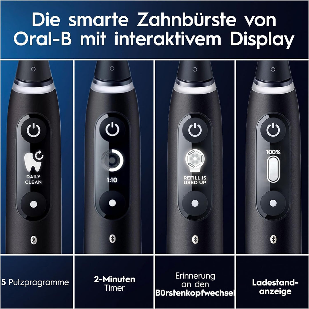 Oral-B iO Series 7 Elektrische Zahnbürste/Electric Toothbrush, 2 Aufsteckbürsten, 5 Putzmodi für Zah