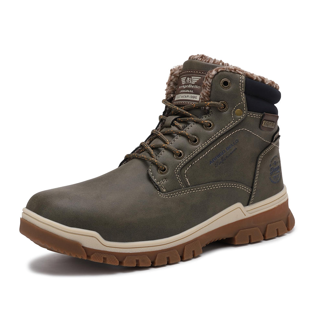 ARRIGO BELLO Winterstiefel Herren Winterschuhe Gefüttert Rutschfeste Warm Stiefel Gemütlich Trekking