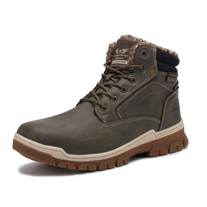 ARRIGO BELLO Winterstiefel Herren Winterschuhe Gefüttert Rutschfeste Warm Stiefel Gemütlich Trekking