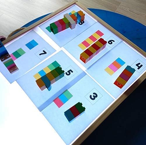 R-CRE@ Montessori-Leuchttisch + Aktivitäts-Handbuch | Personalisierbar, Zertifiziert (AIJU + Univ. M