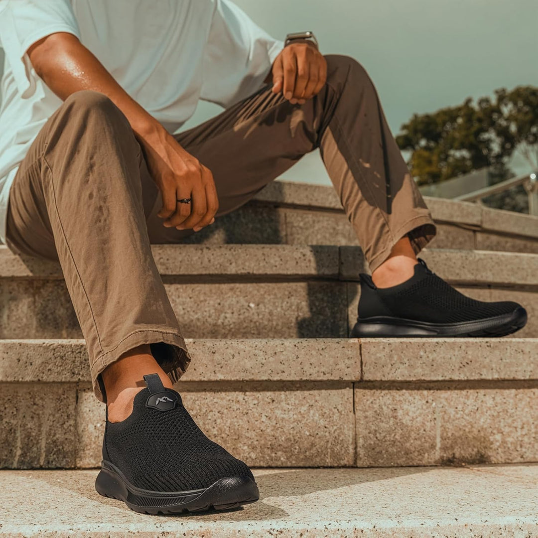 Sneaker Herren Ohne Schnuersenkel Slip-on Schuhe Mesh Atmungsaktiv Leicht Laufschuhe Sportschuhe Beq