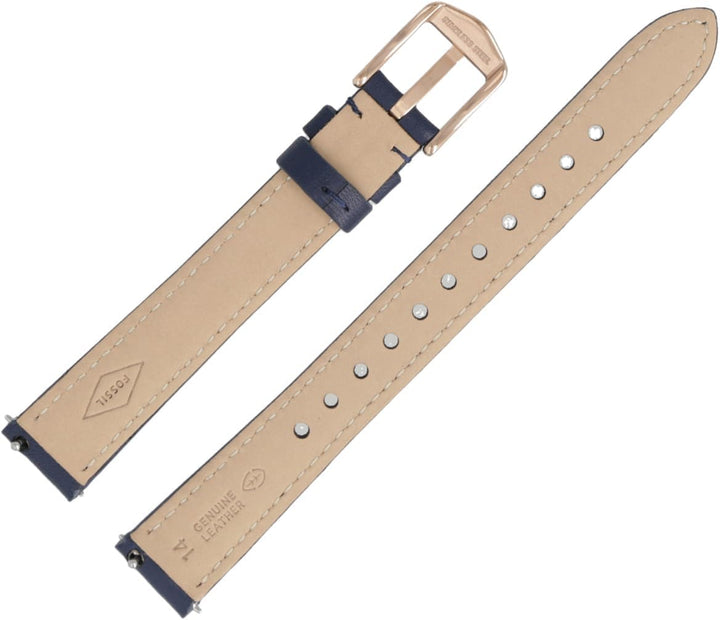 Fossil Uhrenarmband 14mm Leder Blau - ES-3843 | LB-ES3843