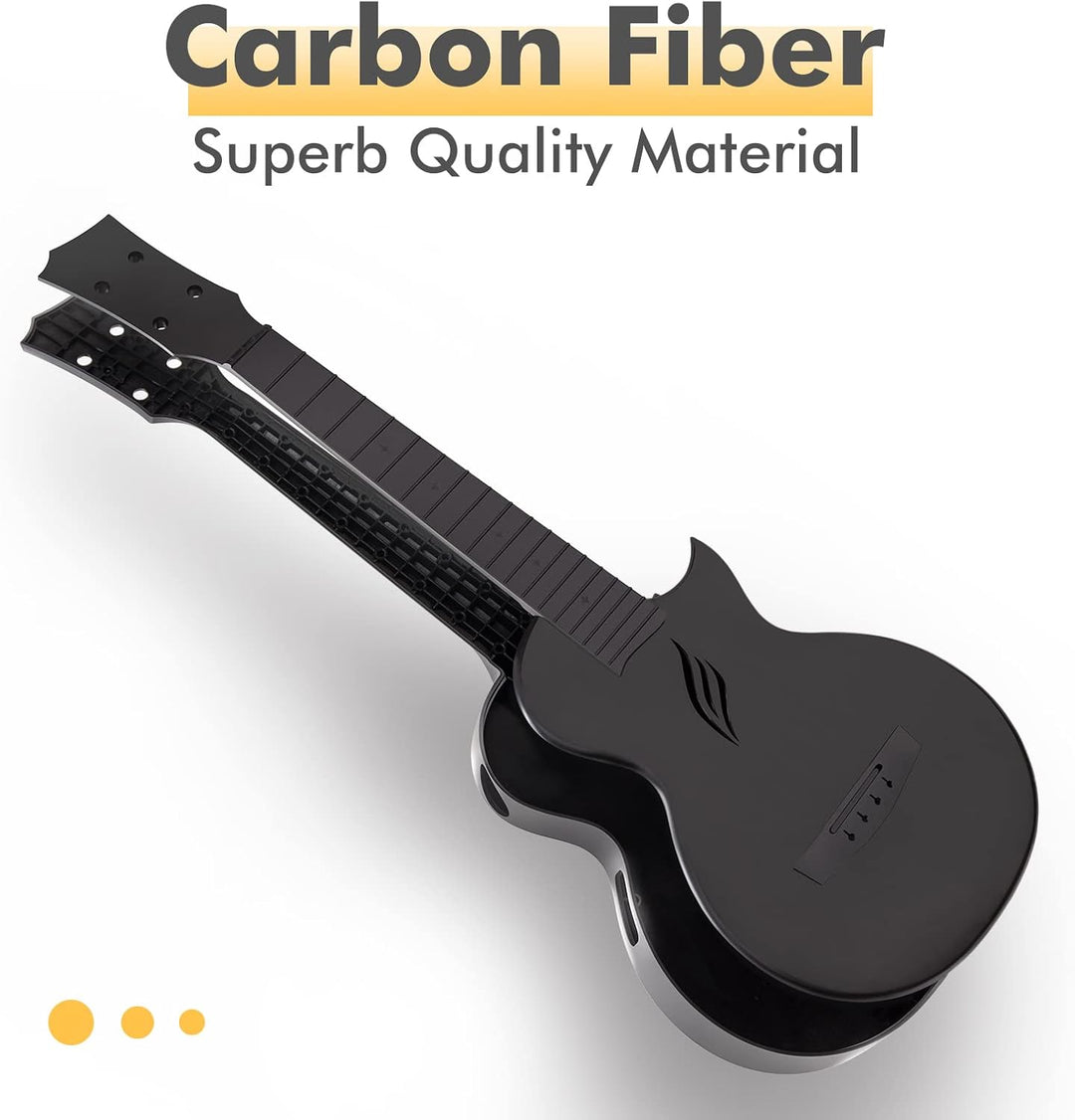 Enya Konzert Ukulele Nova U 23 Zoll Kohlefaser Anfänger Ukulelen Set mit Tasche Saiten Gurt Capo Was