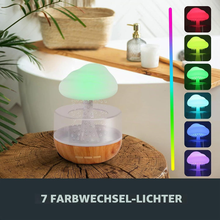 Weljoy Zen Regenwolken-Nachtlicht, Aromatherapie, ätherisches Öl, Diffusor, Mikro-Luftbefeuchter, Sc