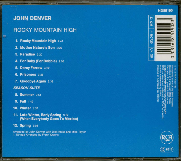 Rocky Mountain High, Audio-CD