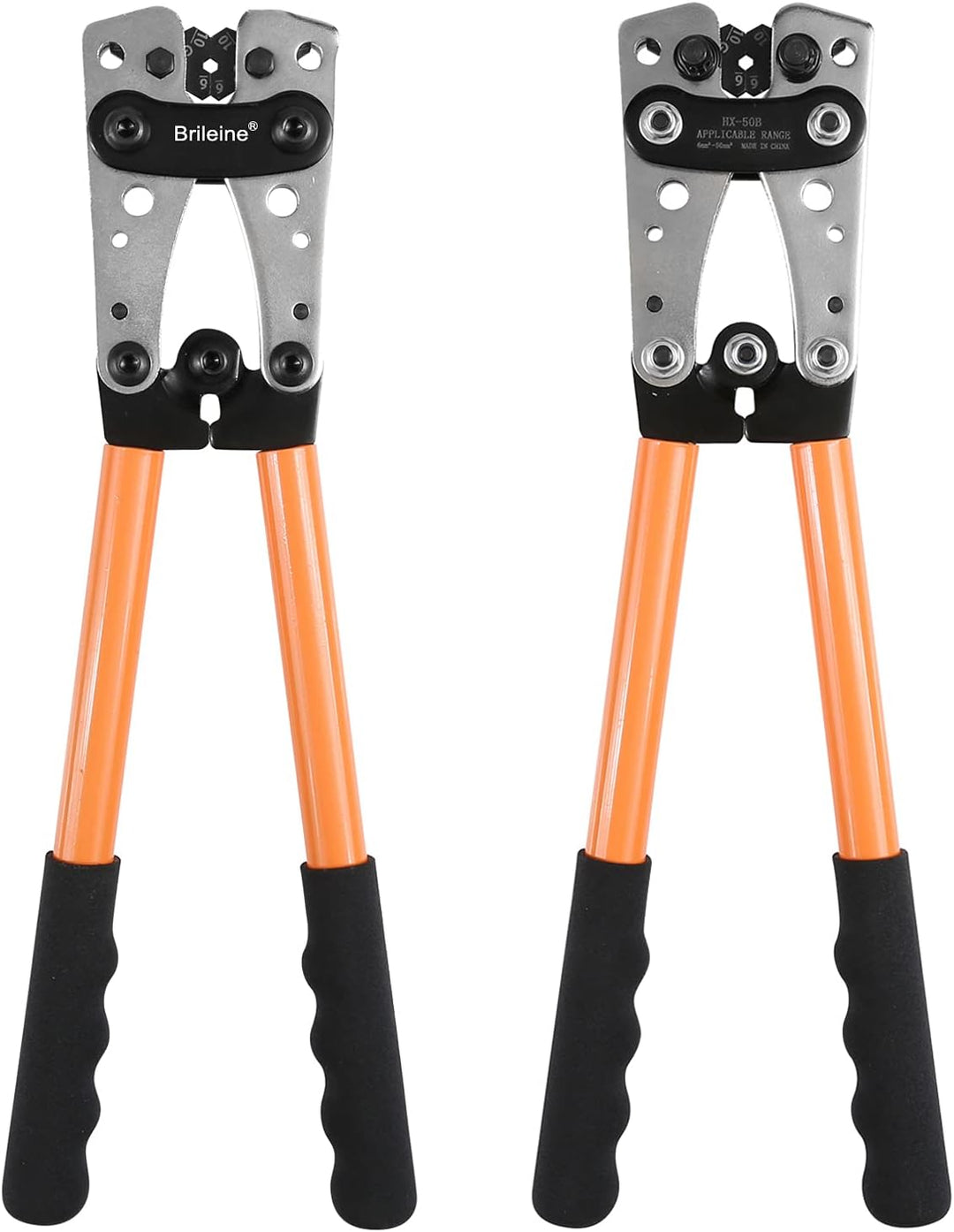 Brileine Batteriekabel-Crimpzange von AWG 8-1/0, Batteriekabelschuh-Crimpzange für schwere Kabelschu