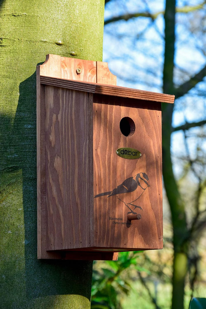 dobar® green label 22363FSCe Nistkasten "Blaumeise" - Meisenkasten aus Holz - Nisthilfe für Wildvöge