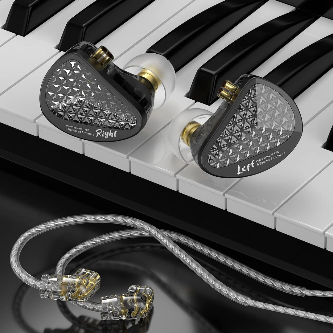 Yinyoo KZ AS16 PRO im Ohrhörer, 8 Balanced Armature Treiber Stage Studio HiFi IEM im Ohrmonitor, Ger
