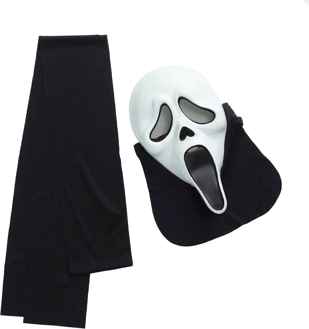Fun World Scream Ghost Face Kostüm für Erwachsene, Schwarz, Einheitsgrösse, Schwarz, Einheitsgre