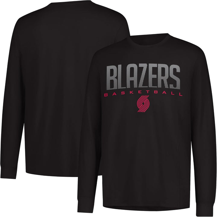 Ultra Game Men's Vlm0291f NBA Men's Performance Poly Long Sleeve T-Shirt, Charcoal Gray (Pack of 1)