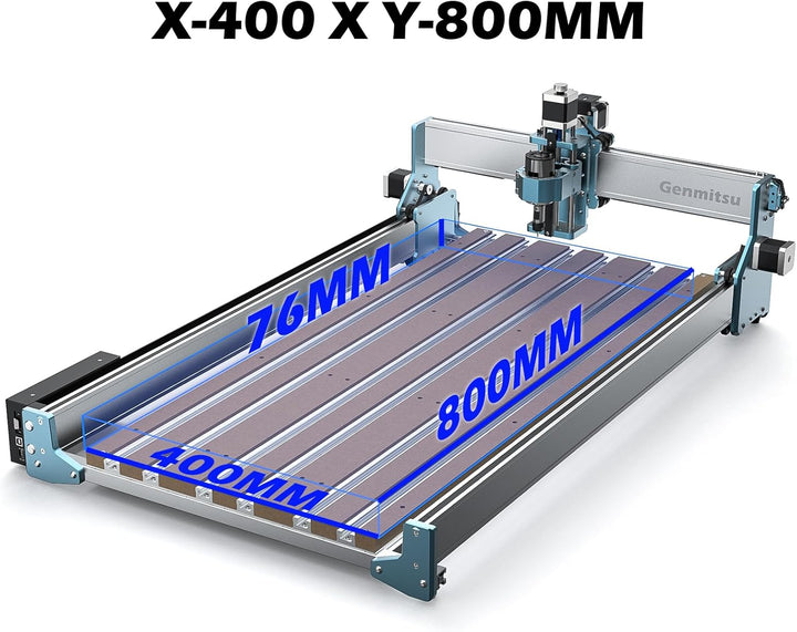Genmitsu 4080 Aluminium- und MDF-Hybrid-Spoilboard-Tisch für 4040 RENO CNC-Fräsmaschine, erweitert d