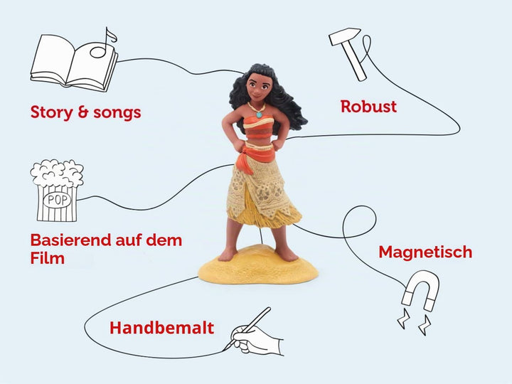 tonies Hörfigur für Toniebox, Disneys Moana, Hörbuchgeschichte und Songsammlung für Kinder zur Verwe