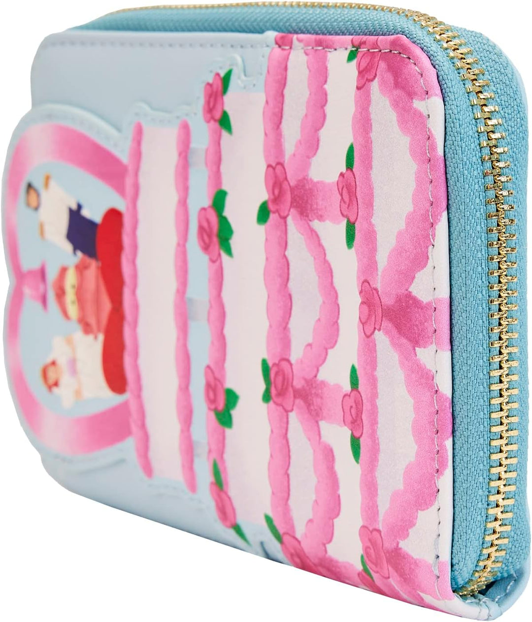 Loungefly Disney Purse Little Mermaid Wedding Cake Nue offiziell Blau Zip Around One Size Standard,
