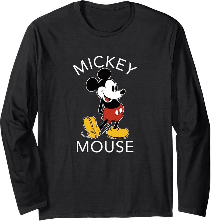 Disney Mickey Mouse Arms Back Leg Out With Text Langarmshirt