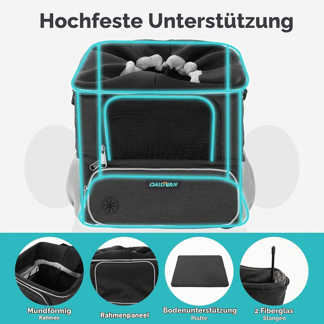 Hundefahrradkorb bis 3KG mit Lenkeradapter Φ53mm, Hundekorb Fahrrad Vorne Rucksack Schultertasche Au