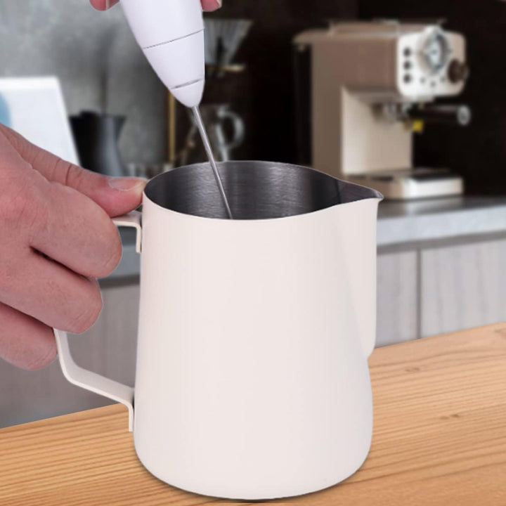 ALXBSONE Milchaufschäumkrug, 600 ml, verdickter 304 Edelstahl, Kaffee ziehen Tasse Milch schäumende