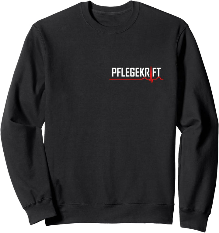 PDL Pflege Pflegedienst Pfleger mit Sinusrhythmus Sweatshirt