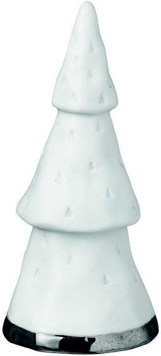 Räder 88683 Winterzeit - Weihnachtswald - Dekotannen - 4 er Set - Porzellan - weiss/Silber