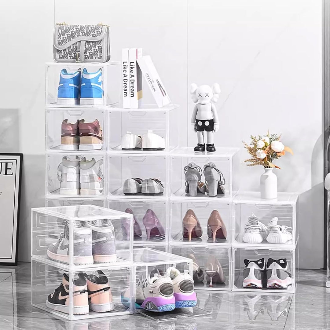 Schuhboxen Organizer-Schuhkartons durchsichtig,Transparent Schuhaufbewahrung für Sneakers und Turnsc