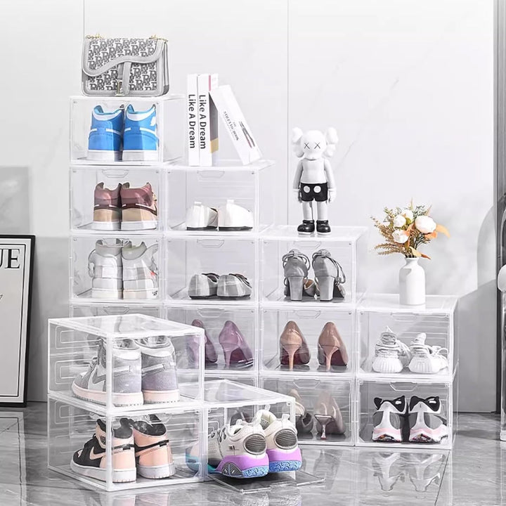 Schuhboxen Organizer-Schuhkartons durchsichtig,Transparent Schuhaufbewahrung für Sneakers und Turnsc