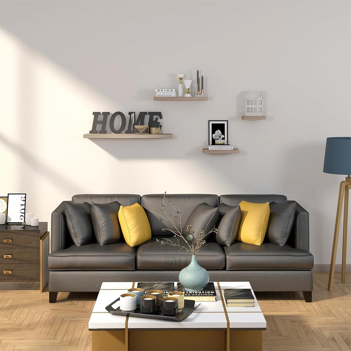 EUGAD Wandregal Wandboard 2er Set Hängeregal Holz Board Modern Eiche Gelb 25x23x3,8cm 0112QJ-2 Eiche