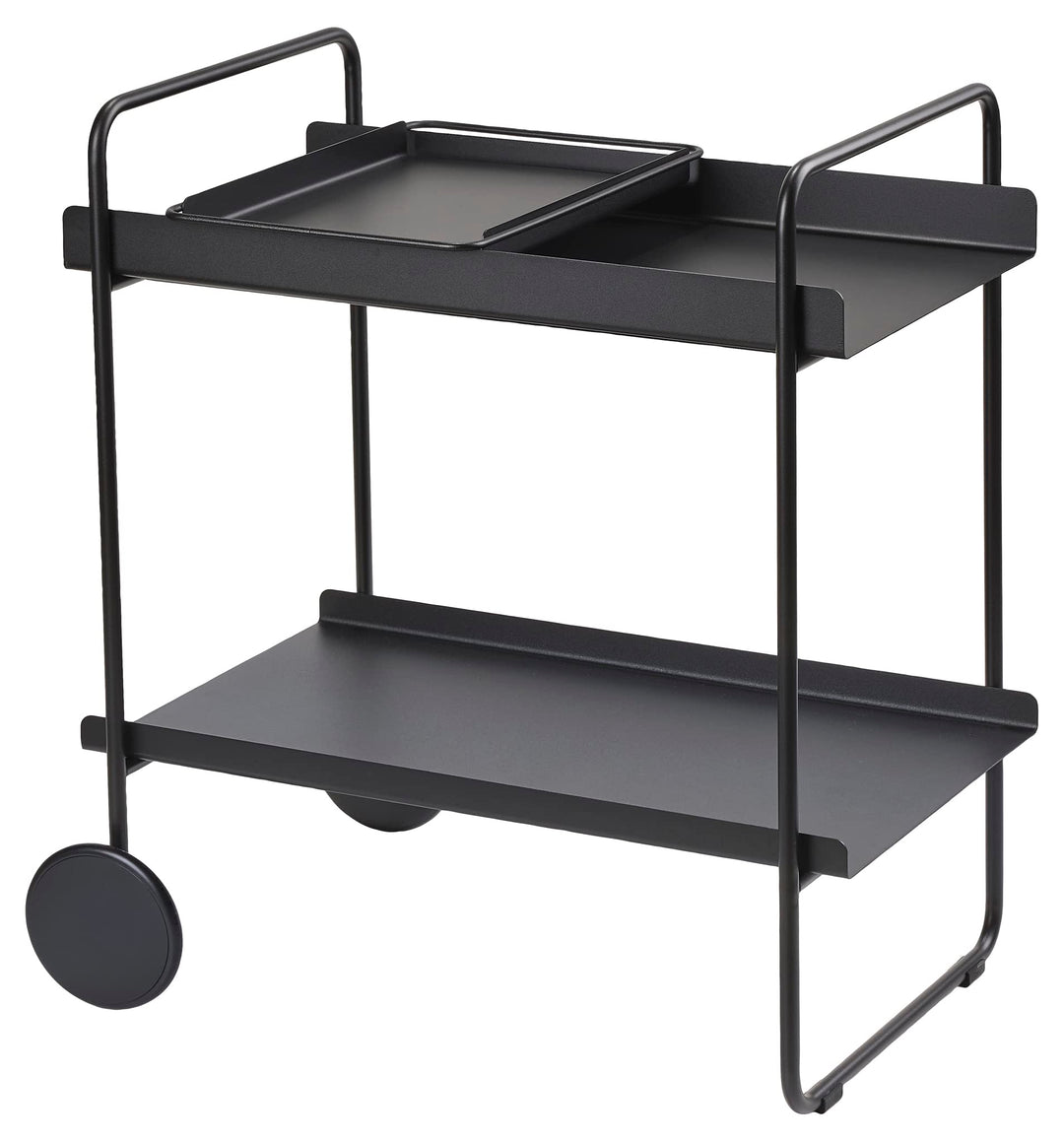 Zone Denmark A-Cocktail Trolley Barwagen, 60,6 x 40,5 x 66,4 cm, Black 60,6 x 40,5 x 66,4 cm Schwarz