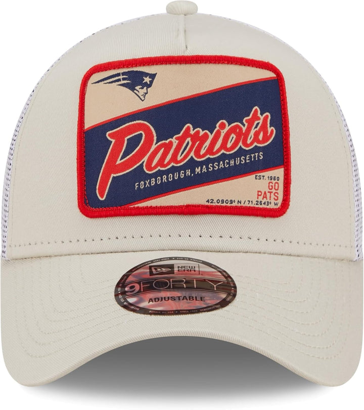New Era A-Frame Trucker Cap - New England Patriots Stone