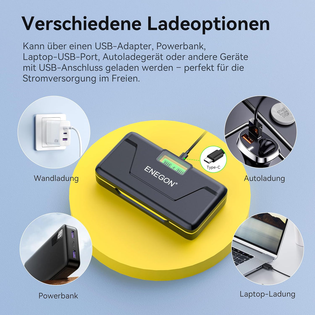 ENEGON EN-EL25 20W Dual-Akku-Schnellladegerät-Set (2 x 1600 mAh) Nikon Z50, Z30, Z FC, Nikon MH-32 D