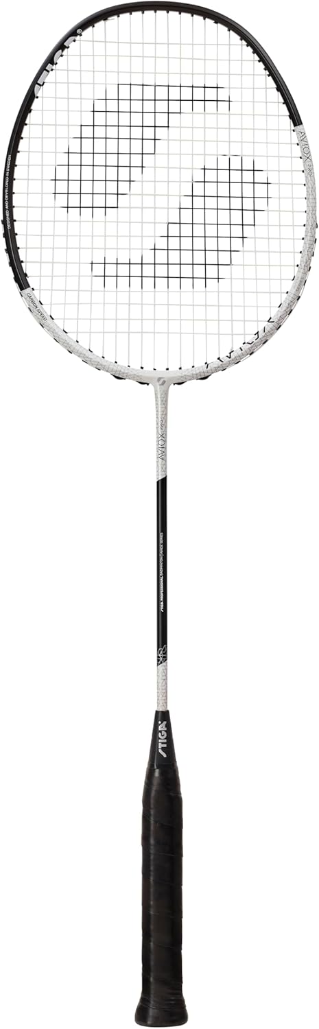 STIGA Badmintonschläger Aviox Pro - Head-Heavy Topschläger mit Exklusiver Kohlefaser für Unschlagbar