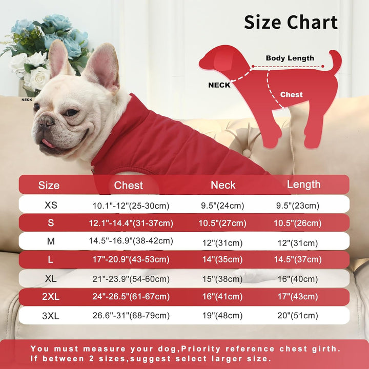 Mit Fleece gefütterte Hundejacke mit 2 Schichten von JoyDaog, sehr warm für den Winter und kaltes We