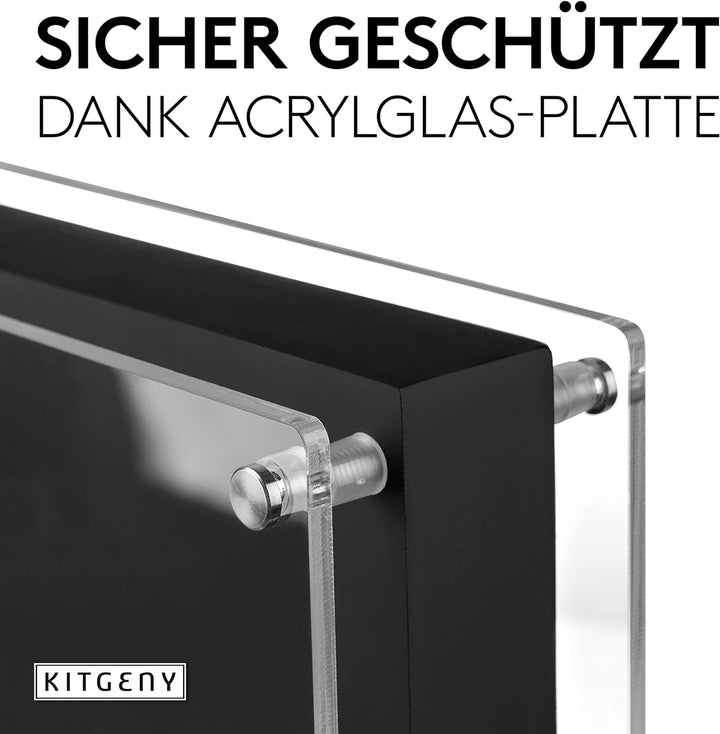 KITGENY | Messerblock magnetisch – Akazien Holz Messerhalter magnetisch – Rutschfester Magnet Messer