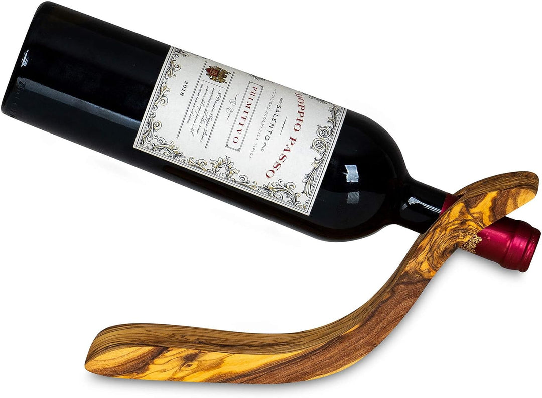 Weinflaschenhalter Olivenholz H28cm Flaschenhalter Weinständer Weinhalter Holz Tischdeko Flaschenstä