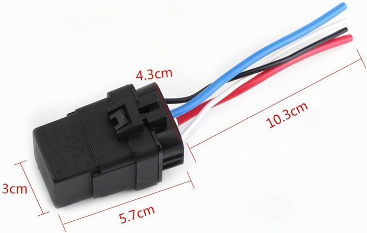 DC 12V 40A Auto Fahrzeug 4-Pin Wasserdicht versiegelt Integrierte Relais Sockel Kit 4 Draht mit Halt