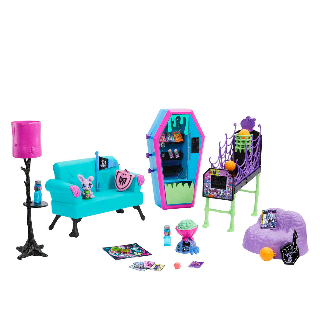 Monster High Studenten-Lounge-Spielset - Möbel und Zubehörteile für schaurig schöne Geschichten, ink