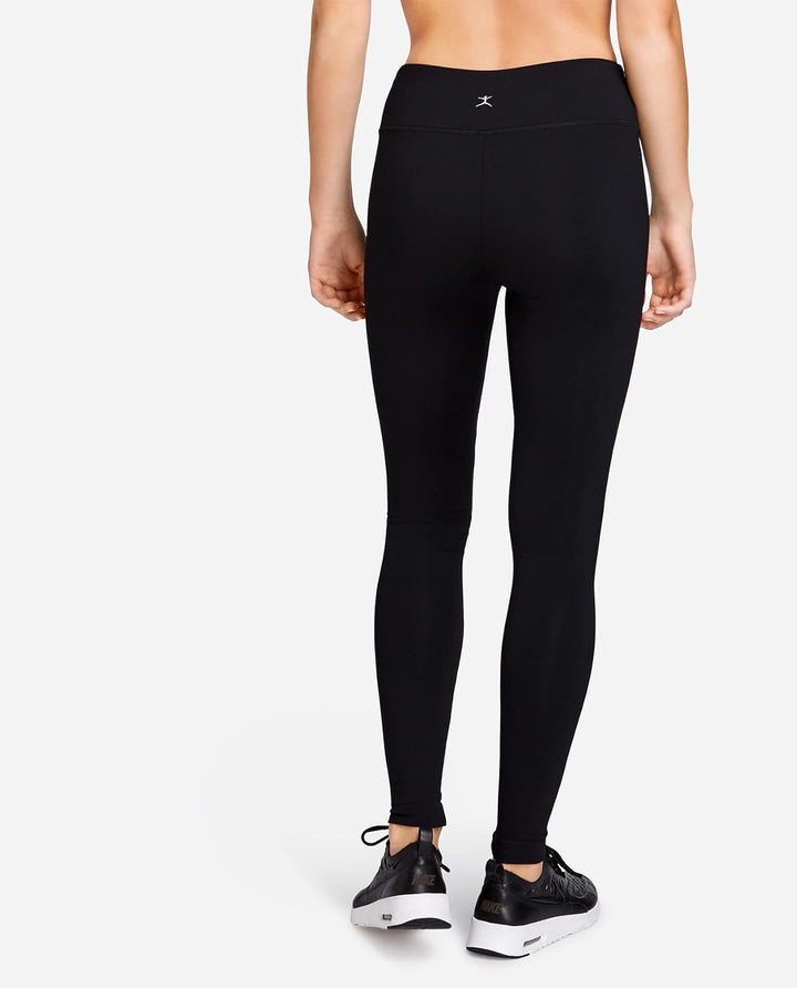 Danskin Damen Signature (Cintura Ancha) Yoga breiter Taille Leggings, Reichhaltiges Schwarz, M