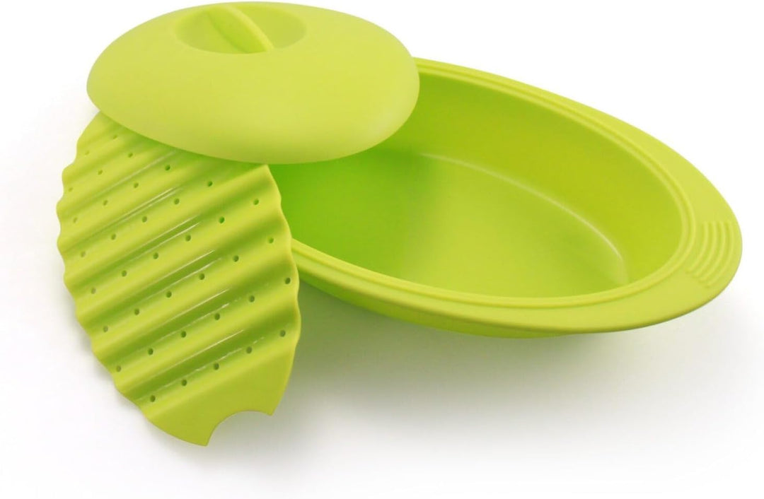 Franquihogar Papillote Silikon- – -Dampf-grün 28 cm – besonders Mikrowelle