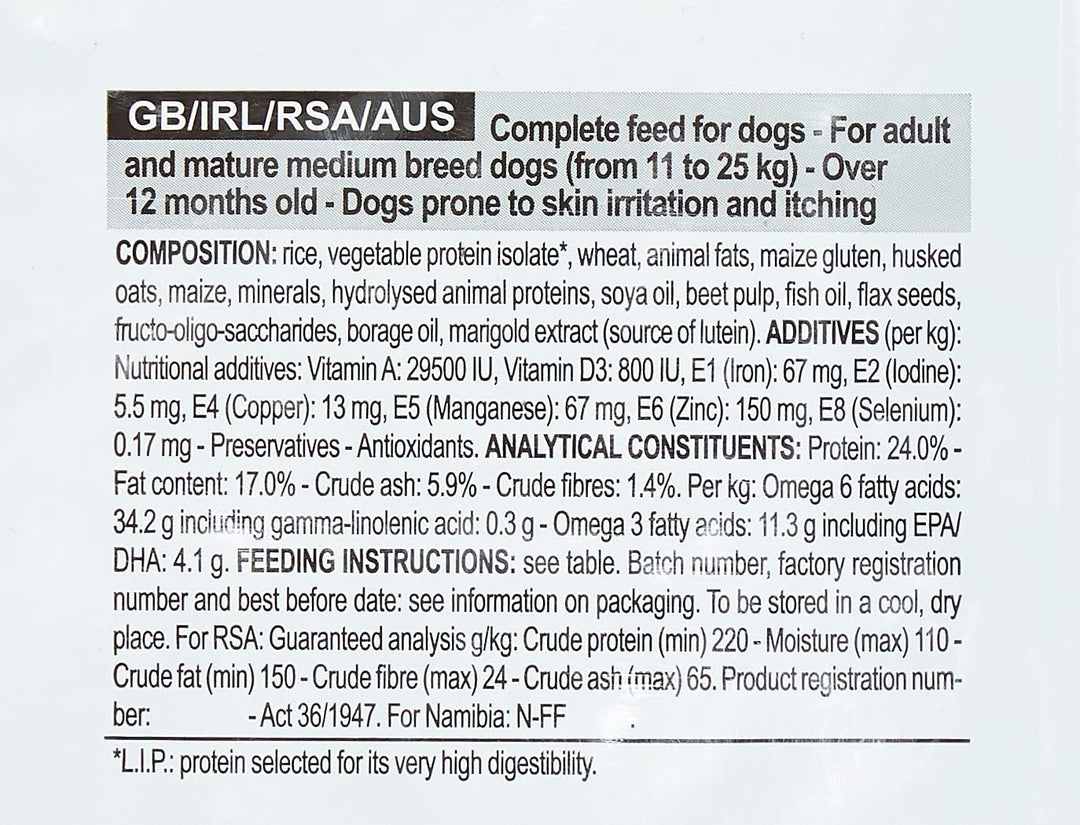 Royal Canin Medium Dermacomfort 24, 1er Pack (1 x 10 kg Packung) - Hundefutter 10 kg (1er Pack), 10