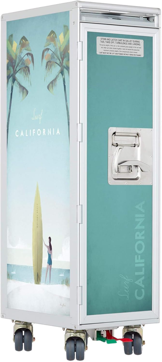 VanDeBord Airline Trolley Henry Rivers Edition Neu Surf California (Originaltür), Original Flugzeugt