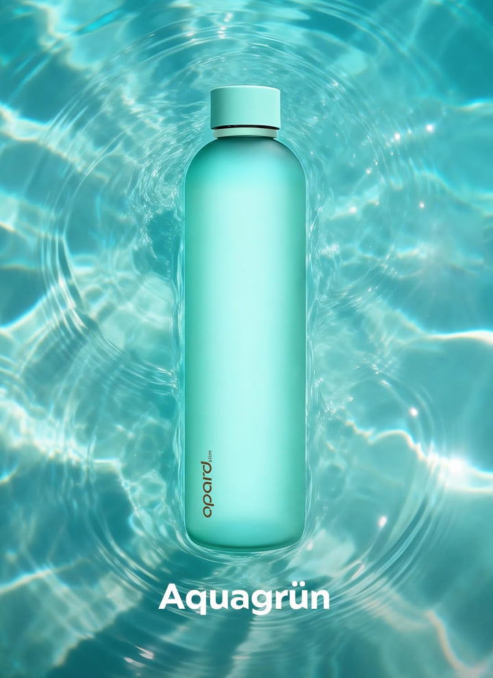 Opard Slim Trinkflasche 1l, Kohlensäure geeignet Wasserflasche, Water Bottle Spülmaschinenfest, BPA