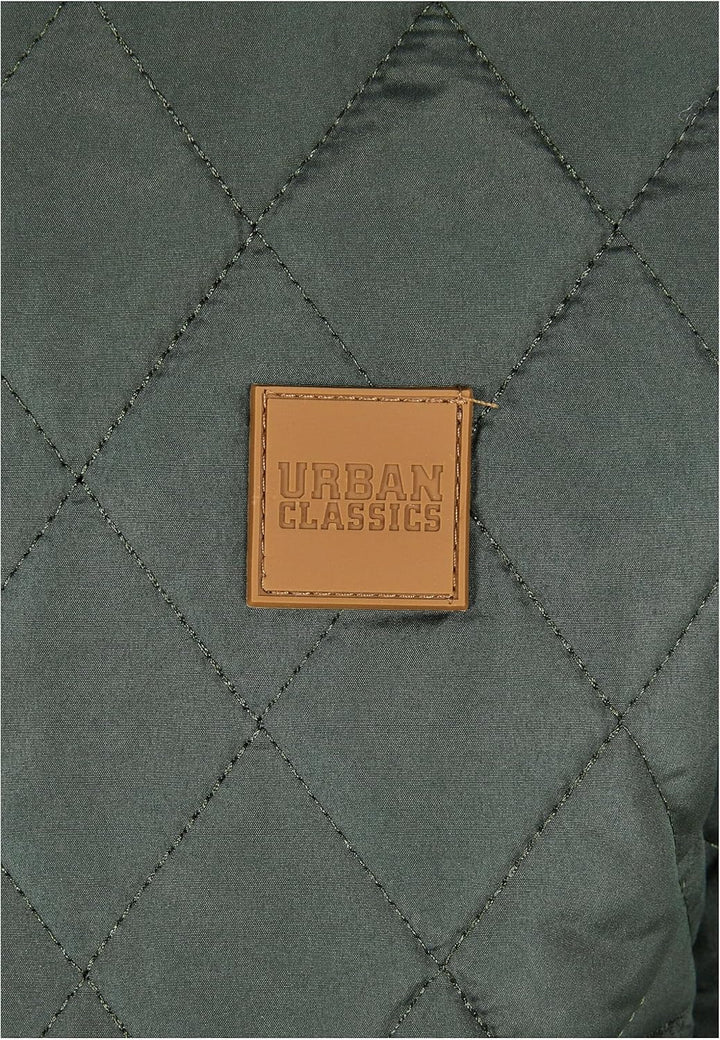 Urban Classics Herren Boys Diamond Quilt Nylon Jacket 122-128 olive, 122-128 olive