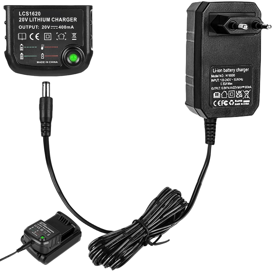 18V/20V Ladegerät Kompatibel mit Black & Decker: Ladegerät 18V/20V Lithium,Lithium-Ionen-Batterie BL