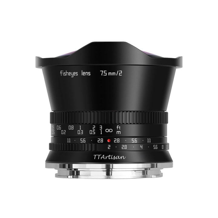 TT Artisan 7.5mm F2.0 APS-C Fisheye Objektiv Anschluss MFT Mount Black Ultra-Weitwinkelobjektiv mit