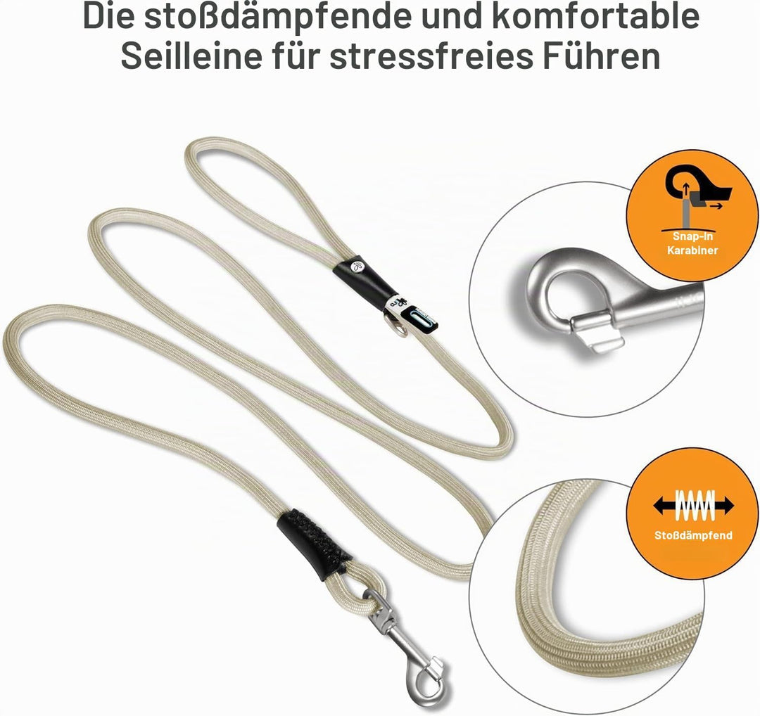 Stretch Comfort Leash Light-Tan M, Light-Tan M