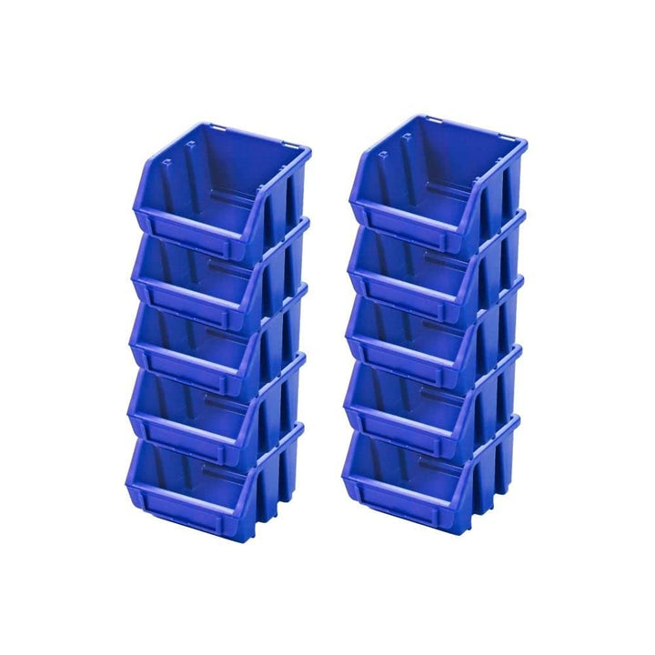 PROREGAL SuperSparSet 10x Sichtlagerbox 1 | HxBxT 7,5x11,6x11,2cm | Blau | Sichtlagerbehälter Sichtl