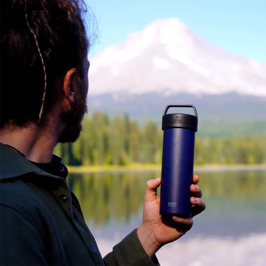 Espro P0 Ultralight Travel Coffee Press - Aegean Blue