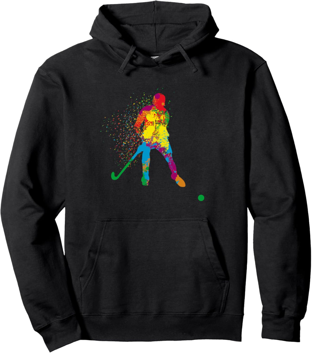 Vintage Retro Feldhockey Spieler Pullover Hoodie
