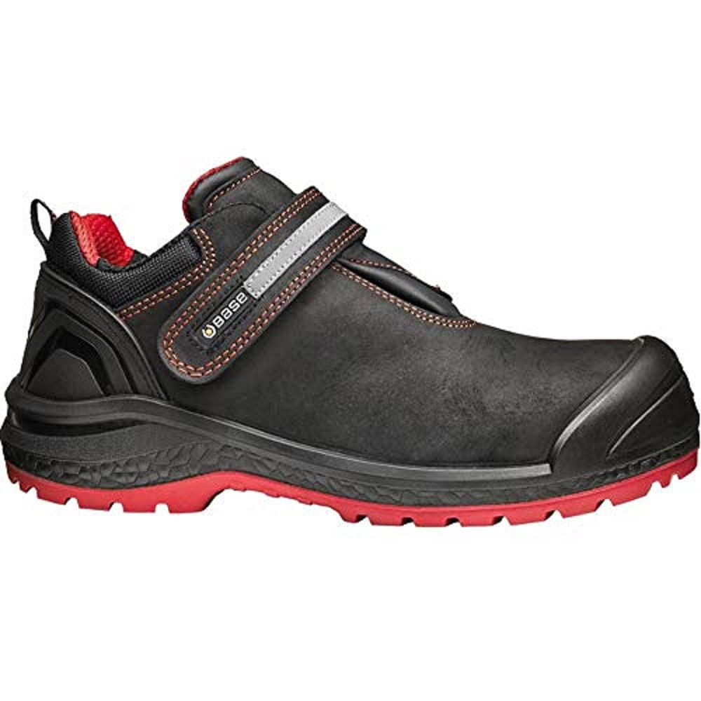 BASE Protection Herren Twinklesicherheitsschuhe 39 EU Schwarz Rot, 39 EU Schwarz Rot