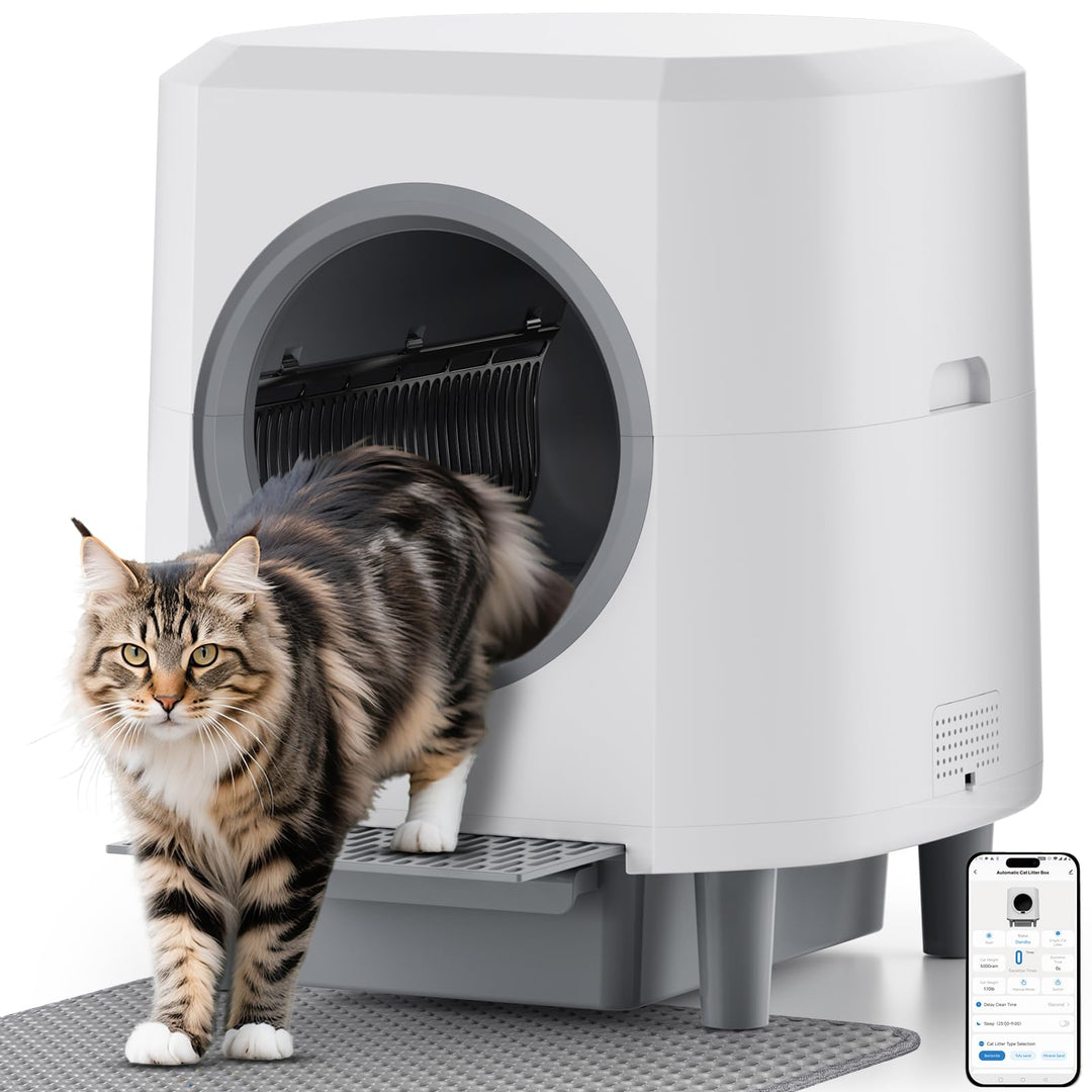 Selbstreinigende Katzentoilette 90L Grossraum, Ellenpent Katzenklo Selbstreinigend mIt Geruchskontro