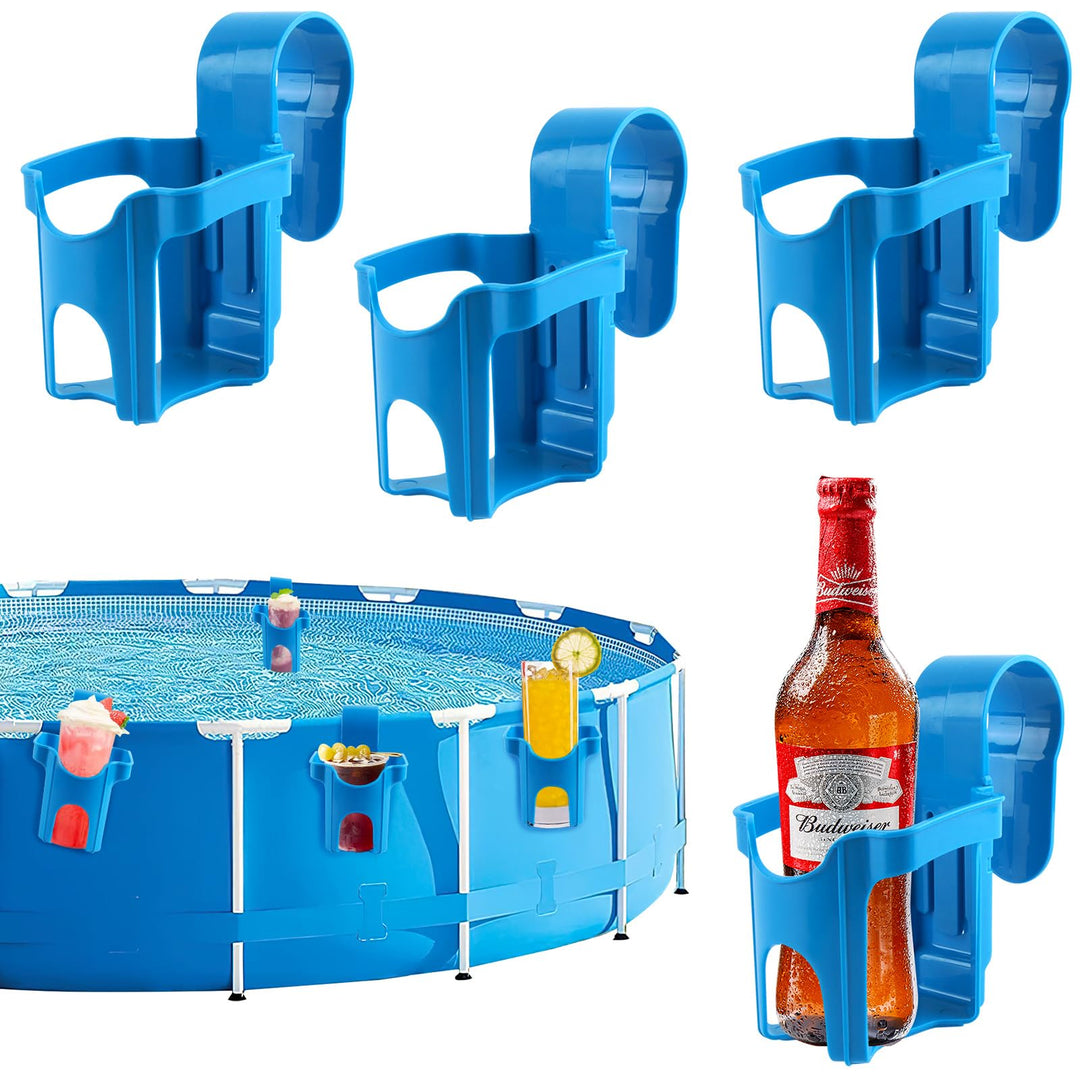 FePen Getränkehalter Pool 4 Stück, Pool Getränkehalter Blau, Pool Becherhalter aus Kunststoff, Multi